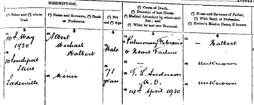 Halbert, Albert Michael Death Cert. Fr Garry H - Copy